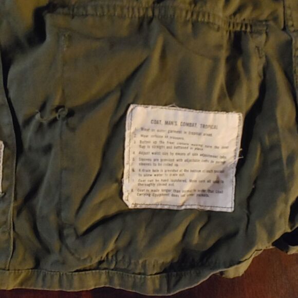 Vietnam Era Field Jacket Vintage 70s Coat S USA Military OG-107 Poplin Cotton - Picture 13 of 13